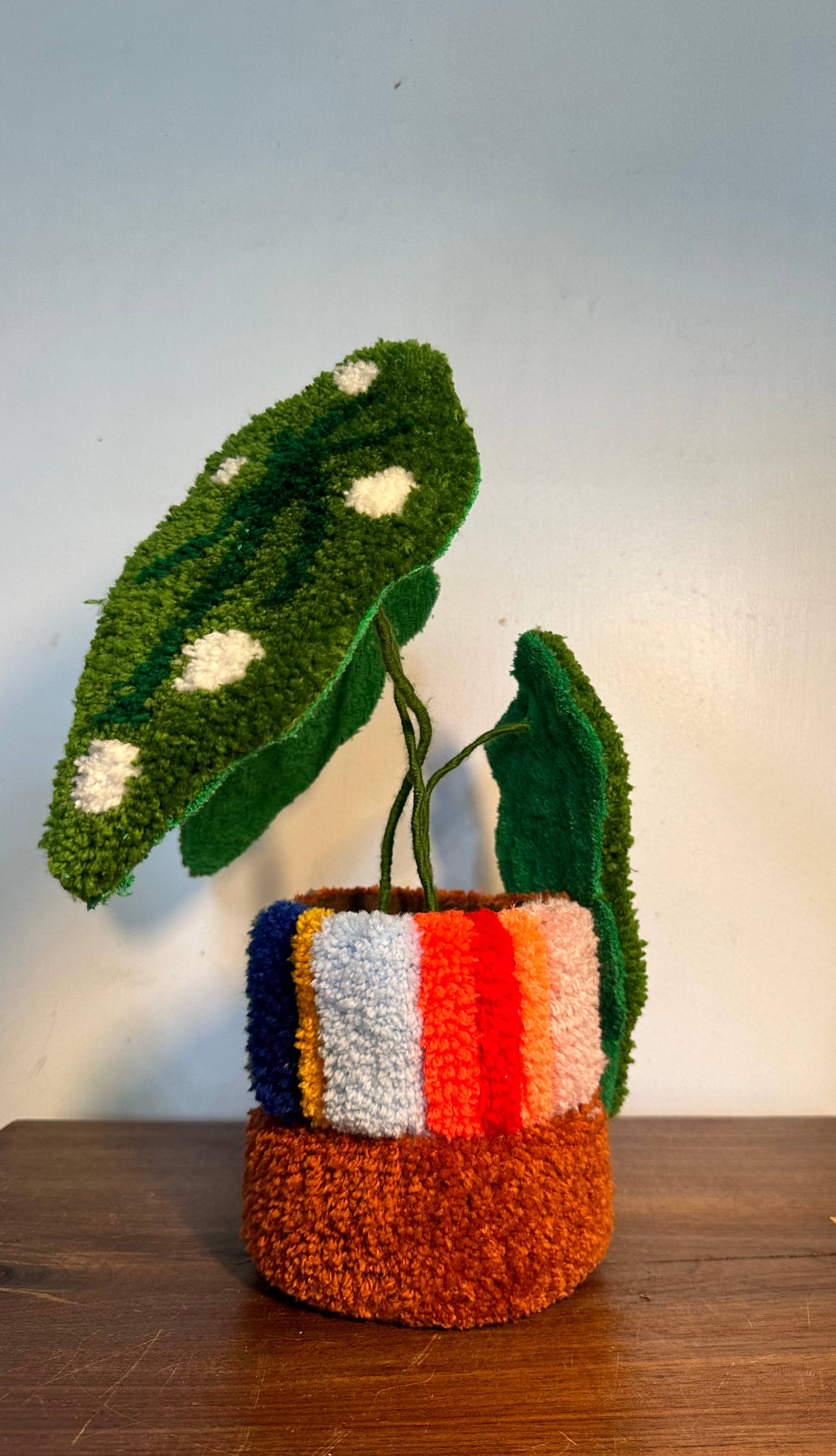 Good to Know You - Wholesale Artificial Plant - rug tufted plant sculpture polka dot begonia3