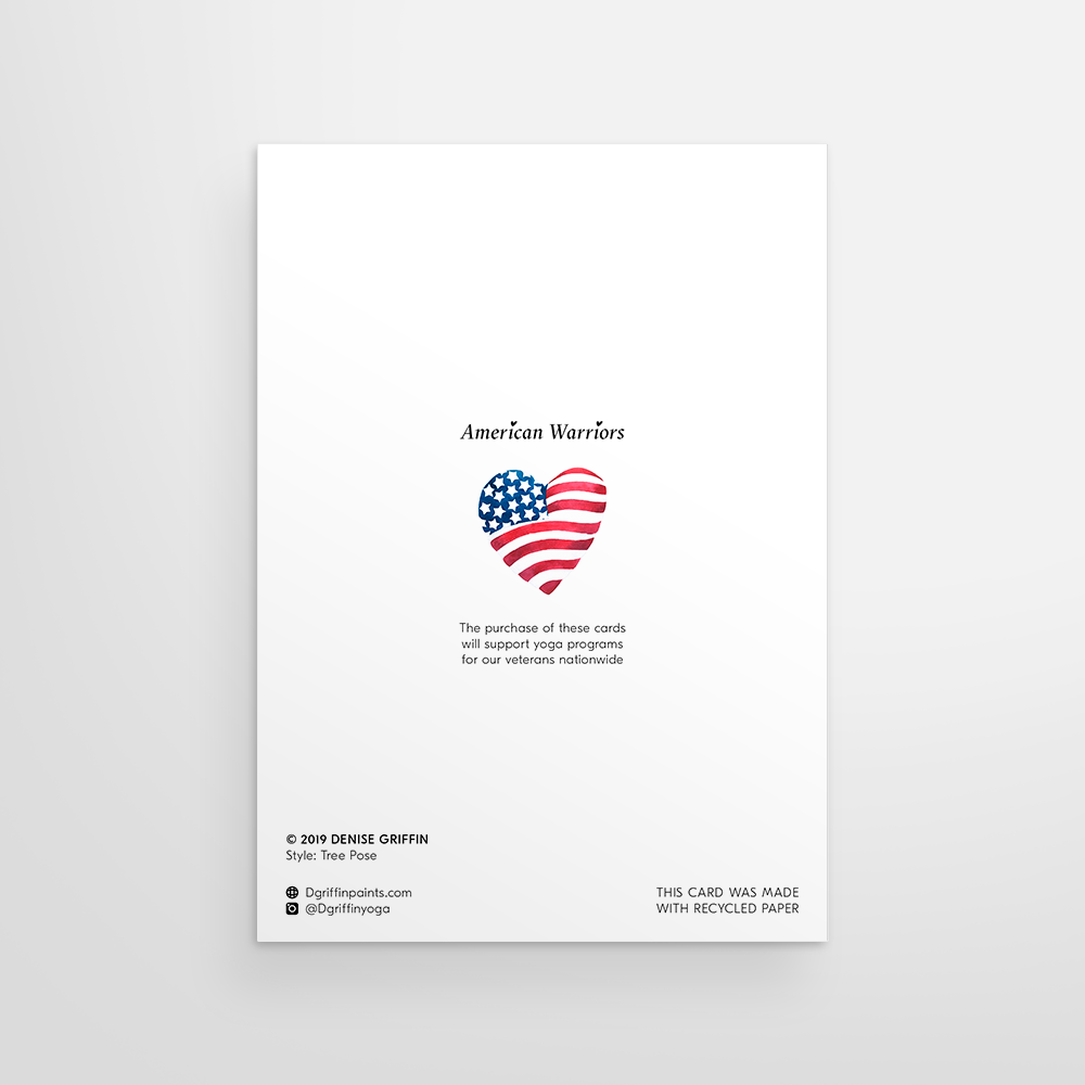 Yogini Collection - Wholesale Everyday Greeting Card - Tree Pose1