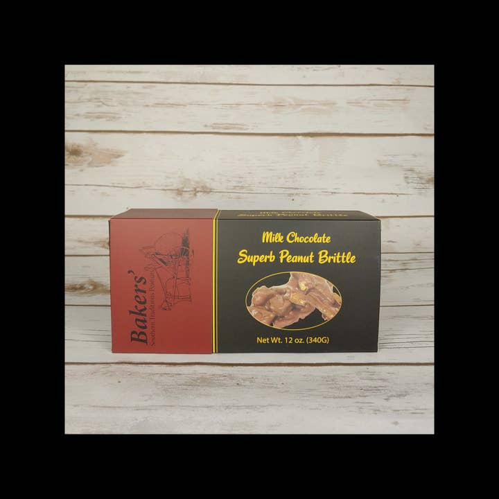 12 oz. Milk Chocolate Peanut Brittle for wholesale by Bakers' Southern Traditions