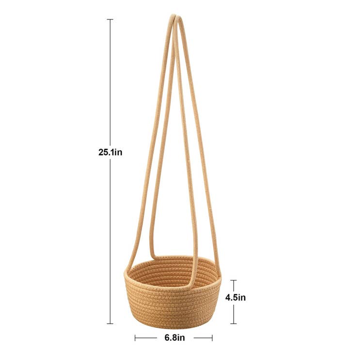 maison sympa - Wholesale Hanging Planter - Maison Sympa Woven Cotton Rope Hanging Planter Basket4