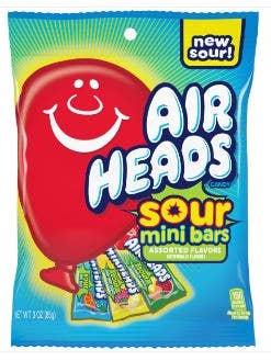 Airheads Assorted Sour Mini Bars 3 oz for wholesale by iSweet.ca