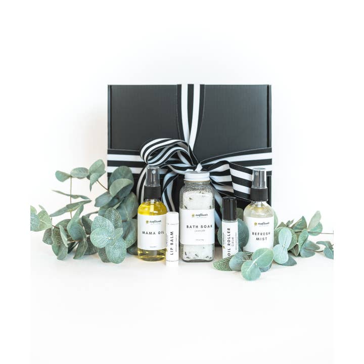 Sunflower Motherhood - Wholesale Bath & Body Set - Self Care Gift Box | Pampering Spa Kit Gift for New Moms