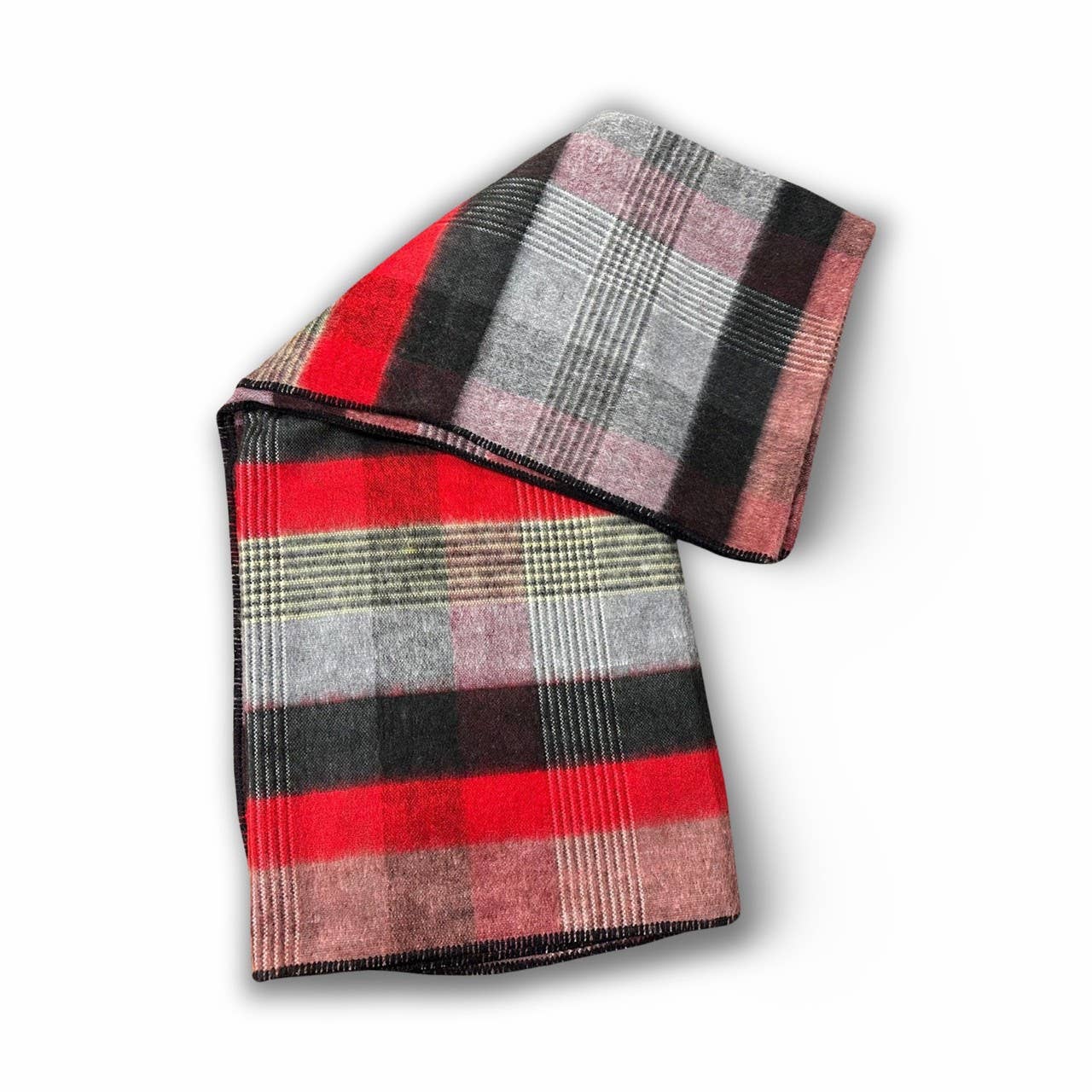 Sanyork Fair Trade – wholesale Prydnadsfilt – Klassisk rutig mönstrad finstickad borstad alpacka full storlek1