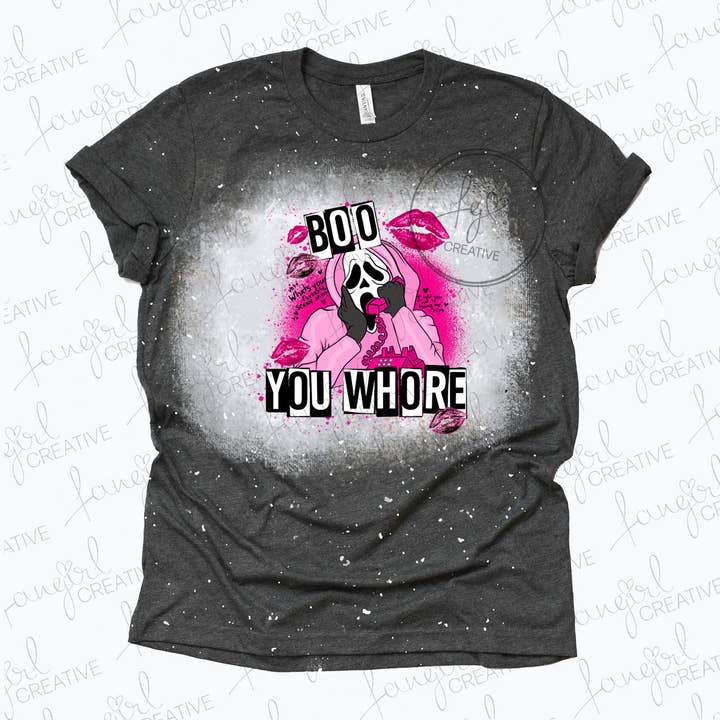 Camiseta de la película de terror Boo You Whore para venta al por mayor de fangirl creative