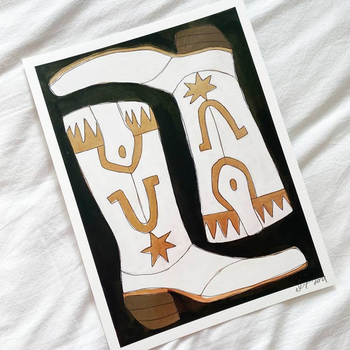 ALEX'S - Wholesale Art Print - Lucky Boots Print2