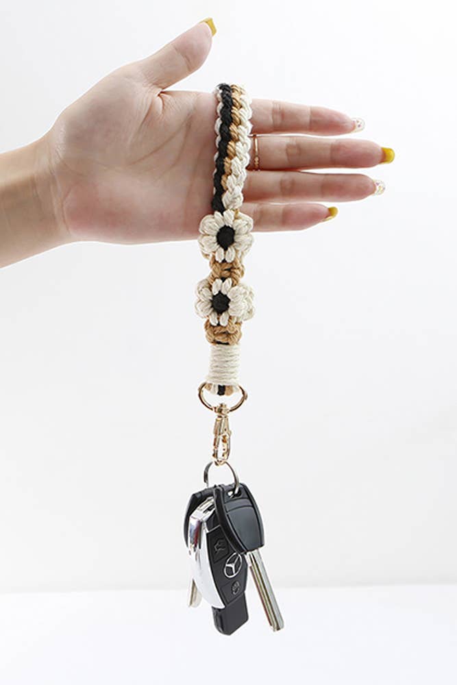 UNISHE – Großhandel Schlüsselanhänger – Damen – Daisy Weaving Buntes Armband mit Schlüsselanhänger GZJM0227