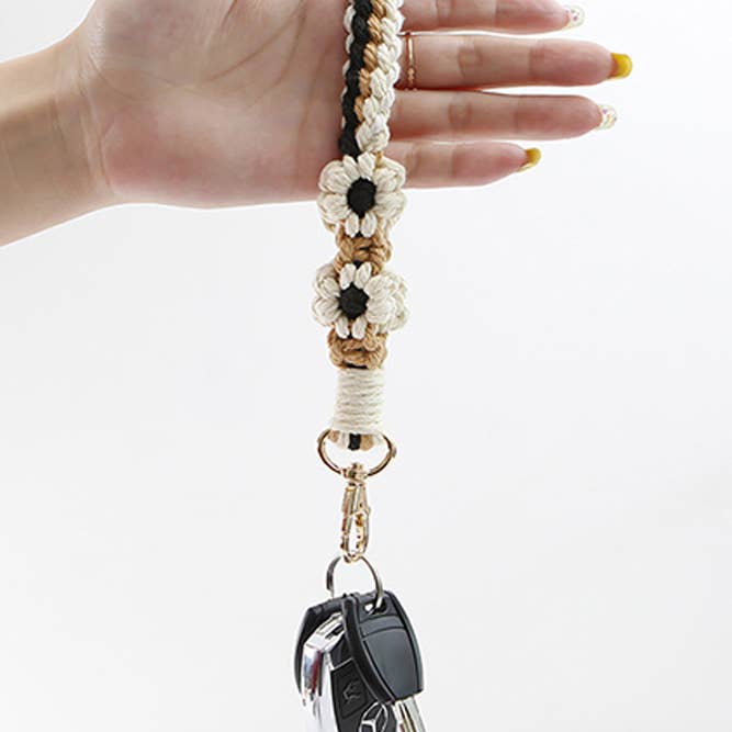 UNISHE – Großhandel Schlüsselanhänger – Damen – Daisy Weaving Buntes Armband mit Schlüsselanhänger GZJM0227