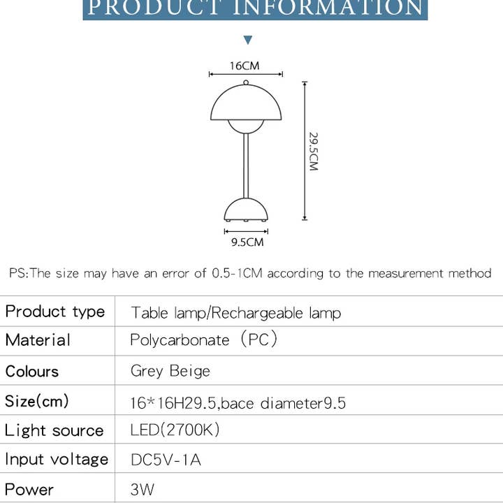 Buddha Ayurveda - Wholesale Accent/Desk Lamp - Touch Control Mushroom Table Lamp – Infinitely Dimmable1