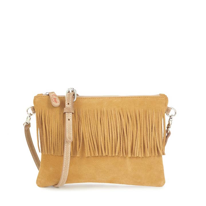 Bolso de mano Carnaby 28 en piel con flecos para venta al por mayor de C Oui