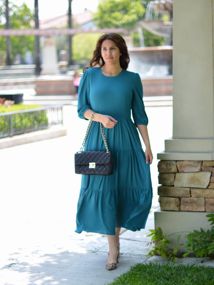 Marbella Teal Maxi Dress for wholesale by Skirt Society