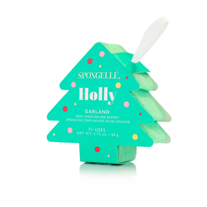 Spongellé - Wholesale Bath Pouf/Sponge - Holiday Tree Buffer Assorted Pack - Christmas Gifts