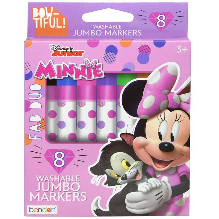 Disney Minnie 8-count Jumbo Markers for wholesale by Deluxe Import Trading