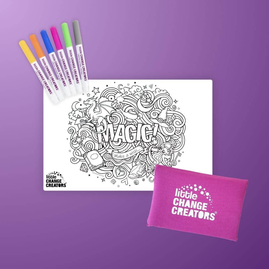 Little Change Creators - Wholesale Colouring and activity book – kids and baby - MAGIC! Mini Reusable Colouring Kit | Gift for Girls2