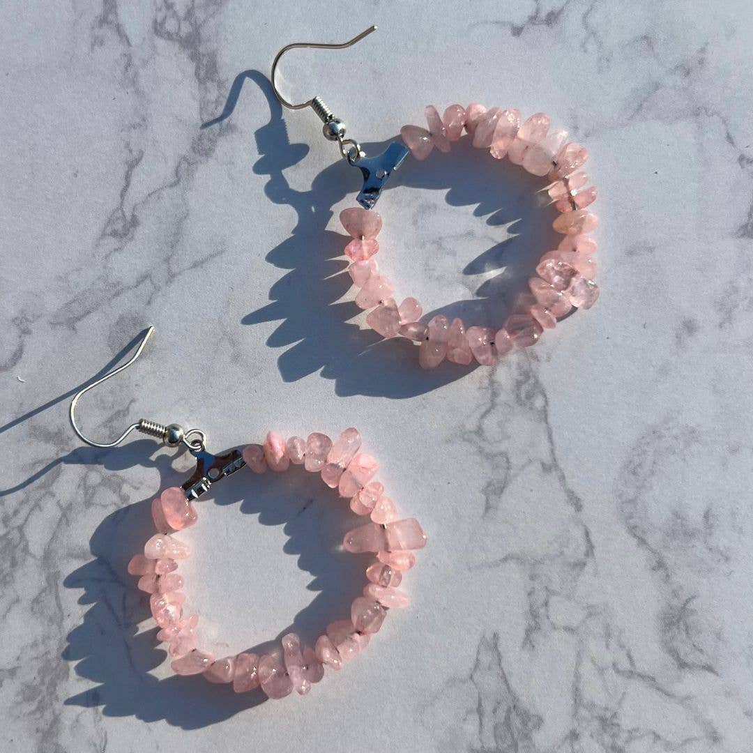 Gypsy Soul - Wholesale Dangle Earrings - Boho Gemstone Earrings Hoop - 12 Pairs3