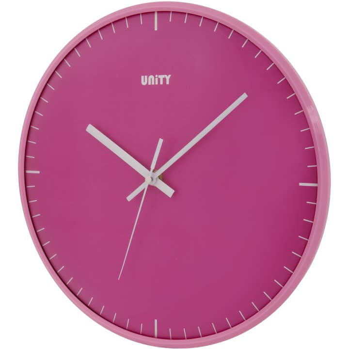 Reloj de pared Unity de 30 cm, lente abovedada, galaxia en rosa para venta al por mayor de Viceni
