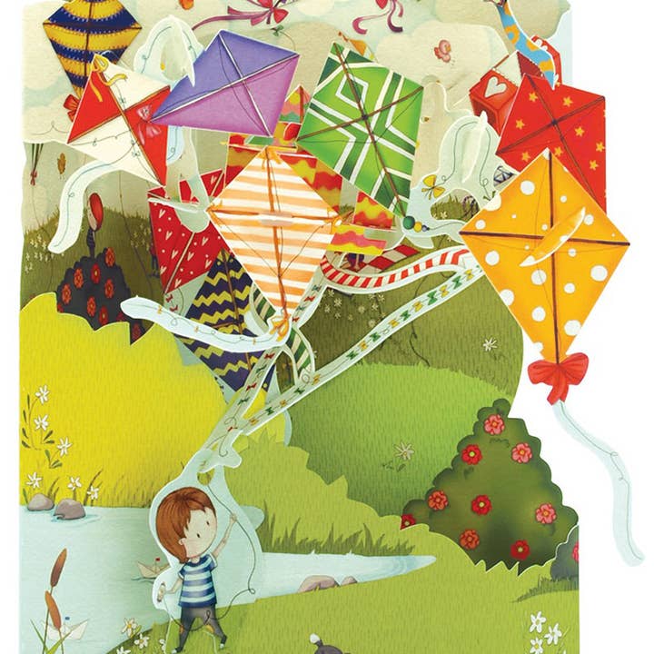 Carta swing 3D interattiva Kites Santoro per la vendita all'ingrosso da parte di Boston International