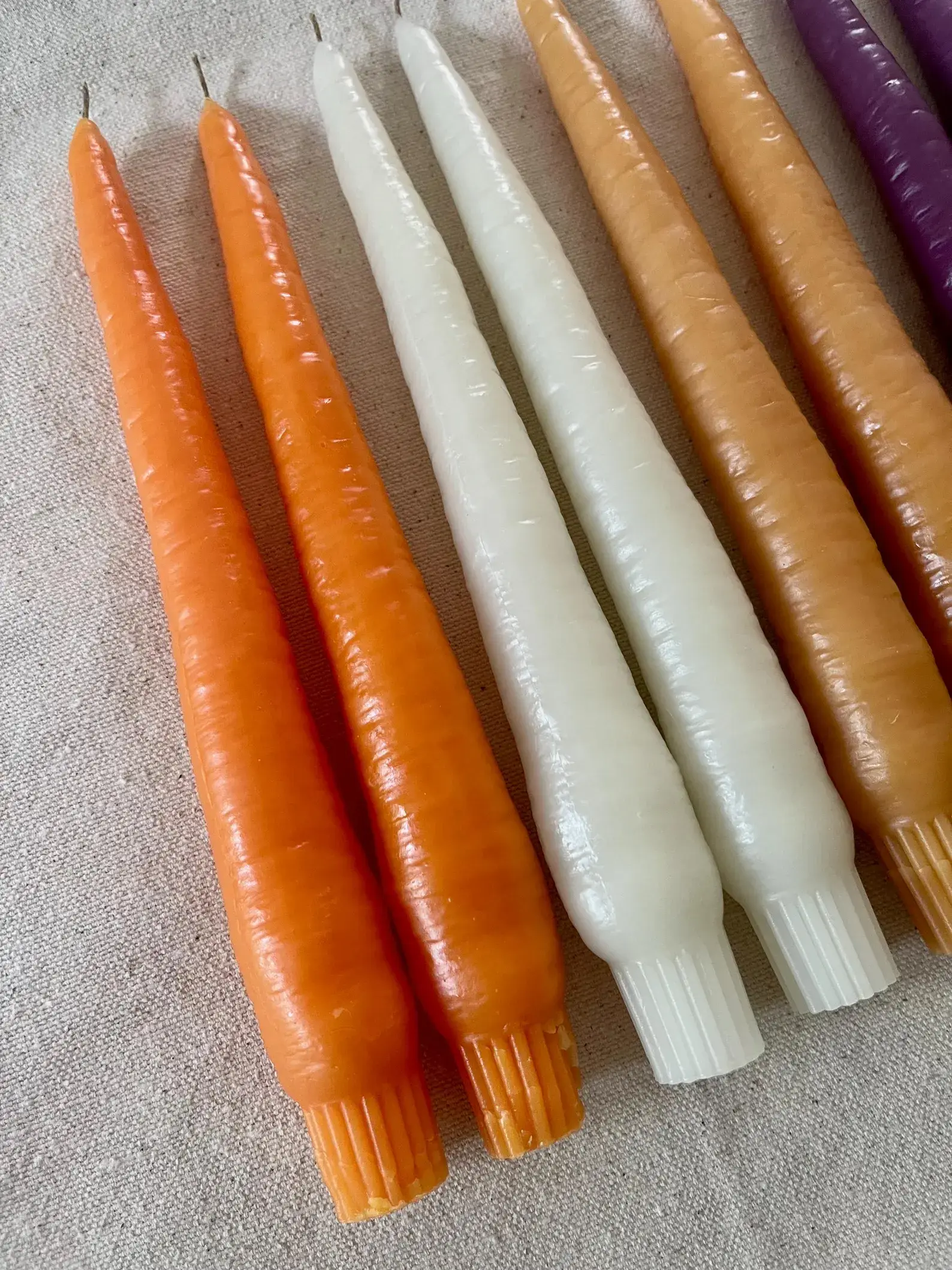 Wicksburgh - Wholesale Tapered Candle/Candlestick - Carrot Beeswax Taper Candle1