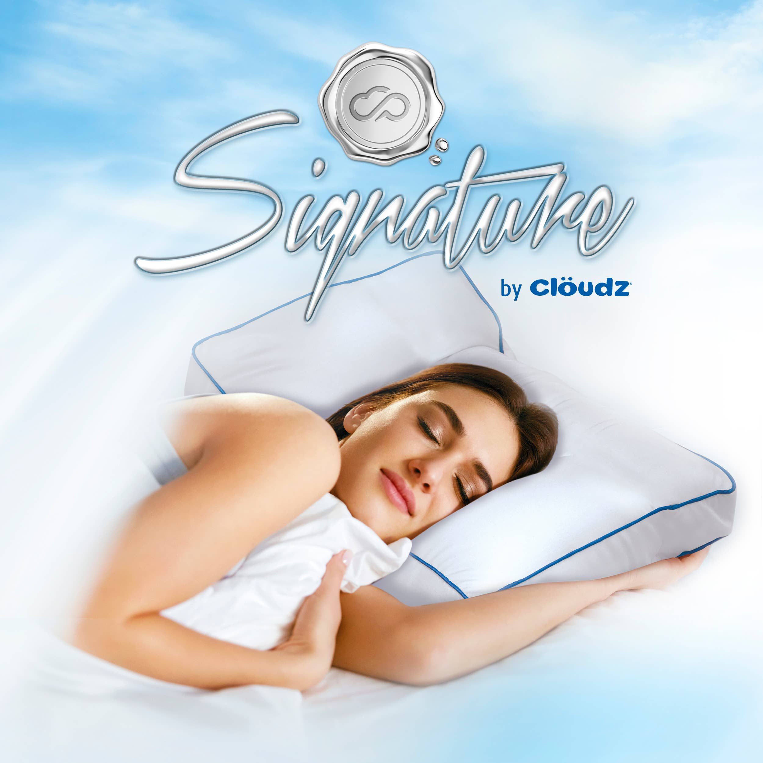 Cloudz - Wholesale Bedding Pillow - Cloudz Signature Premium Hypoallergenic Bed Pillow - White5