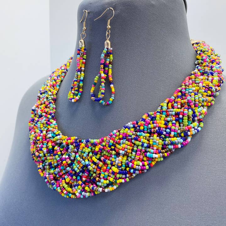 Iconik Wholesale Gallery – Großhandel Schmucksets – Mehrfarbige Halskette mit Perlen