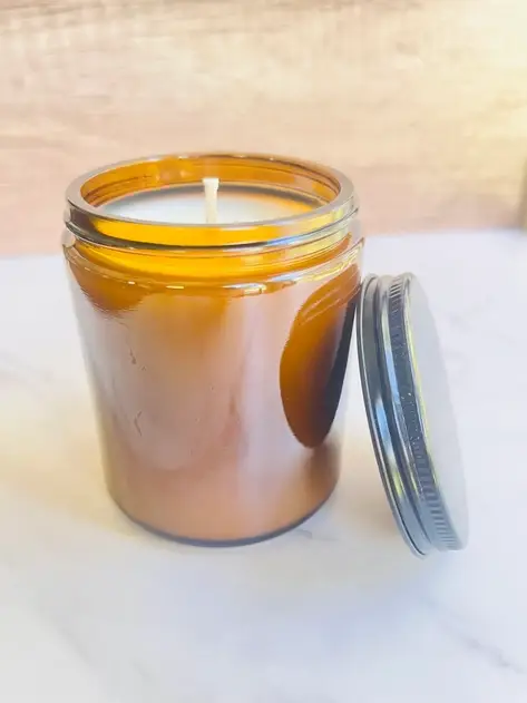Wanderlust Scents Co. - Wholesale Jar/Filled Candle - Christmas Scented Soy Candles Amber Jar3