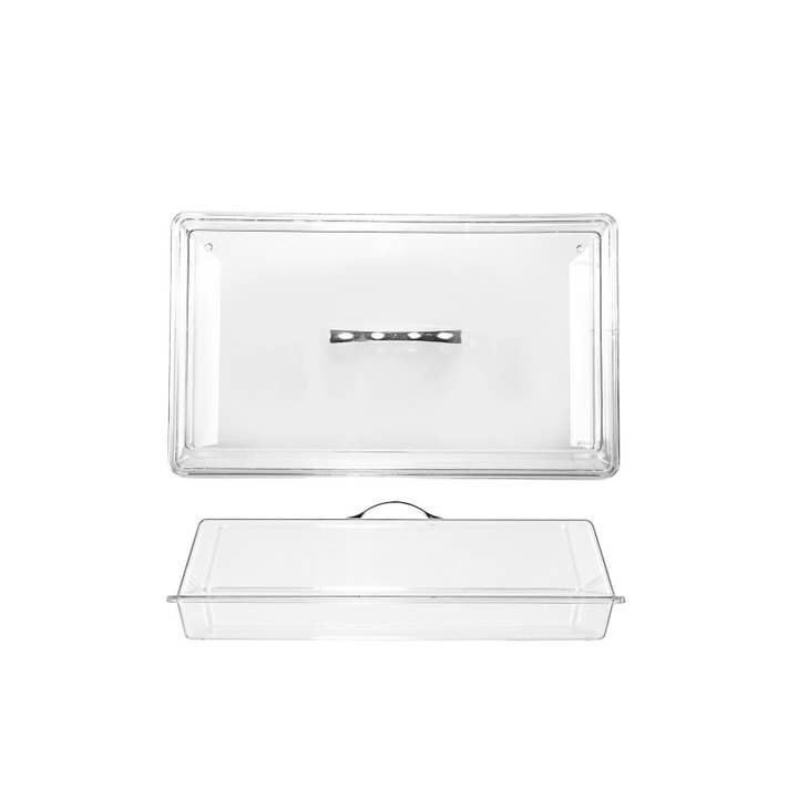 H&H - Wholesale Display Case - Rectangular Polycarbonate Pastry Display Case 54X33X17 cm