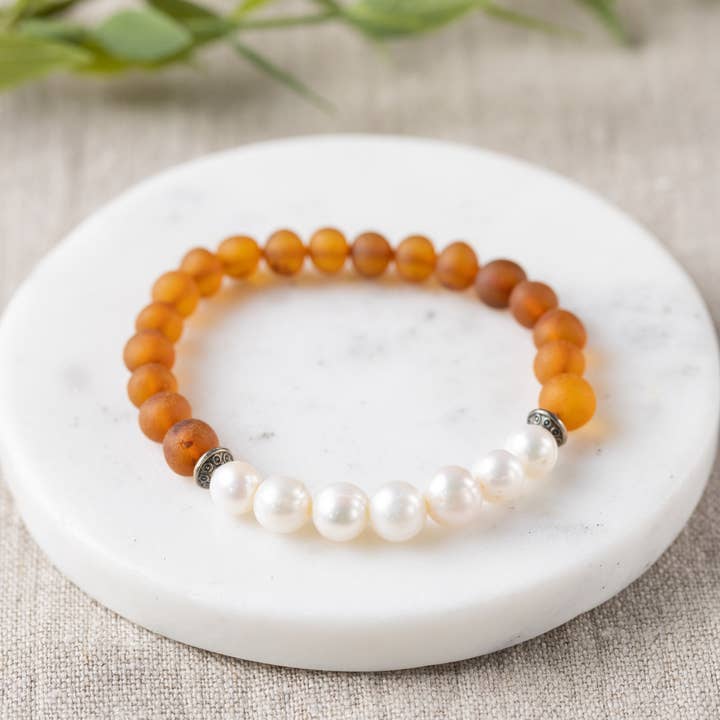 R.B. Amber Jewelry – wholesale Beaded bracelet – Adults | CHUNKY Baltic Amber + Gemstone Bracelets3