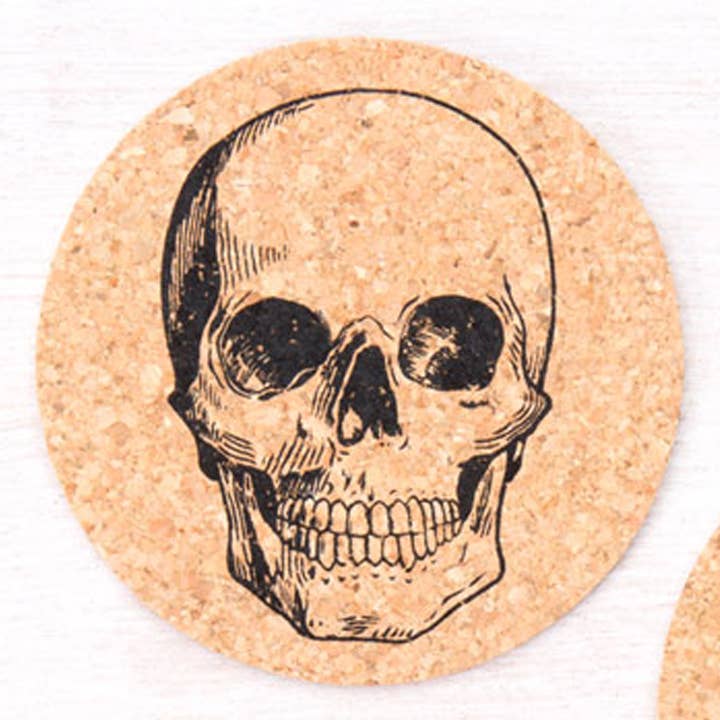 Counter Couture - Wholesale Coasters - Skull Cork Coaster | Sustainable Material 1
