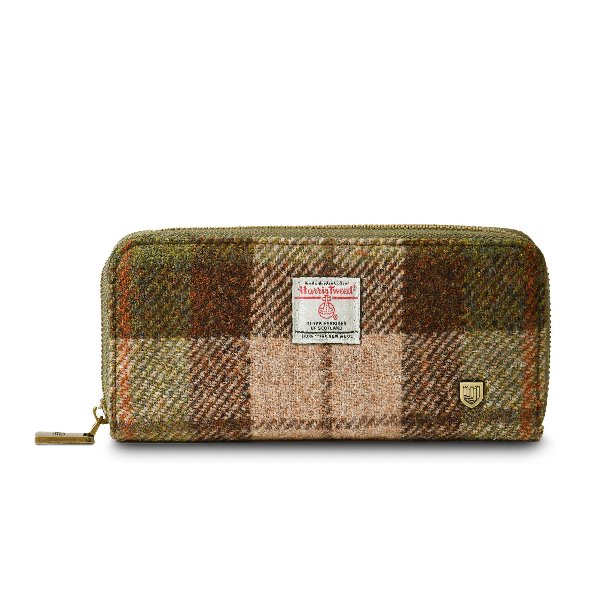 Islander – wholesale Myntväska - Dam – The Long Zip Purse - plånbok med hel dragkedja i äkta Harris Tweed0