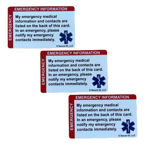 Skriva om ICE Card 3 Pack för wholesale av Secure ID, LLC