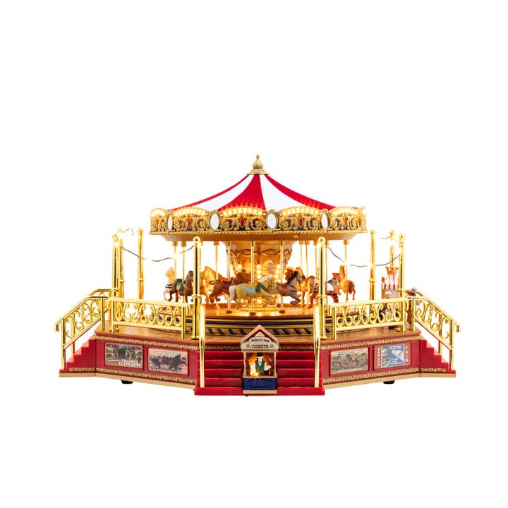 Mr. Christmas - Wholesale Christmas Decoration - 90th Anniversary World's Fair Boardwalk Carousel