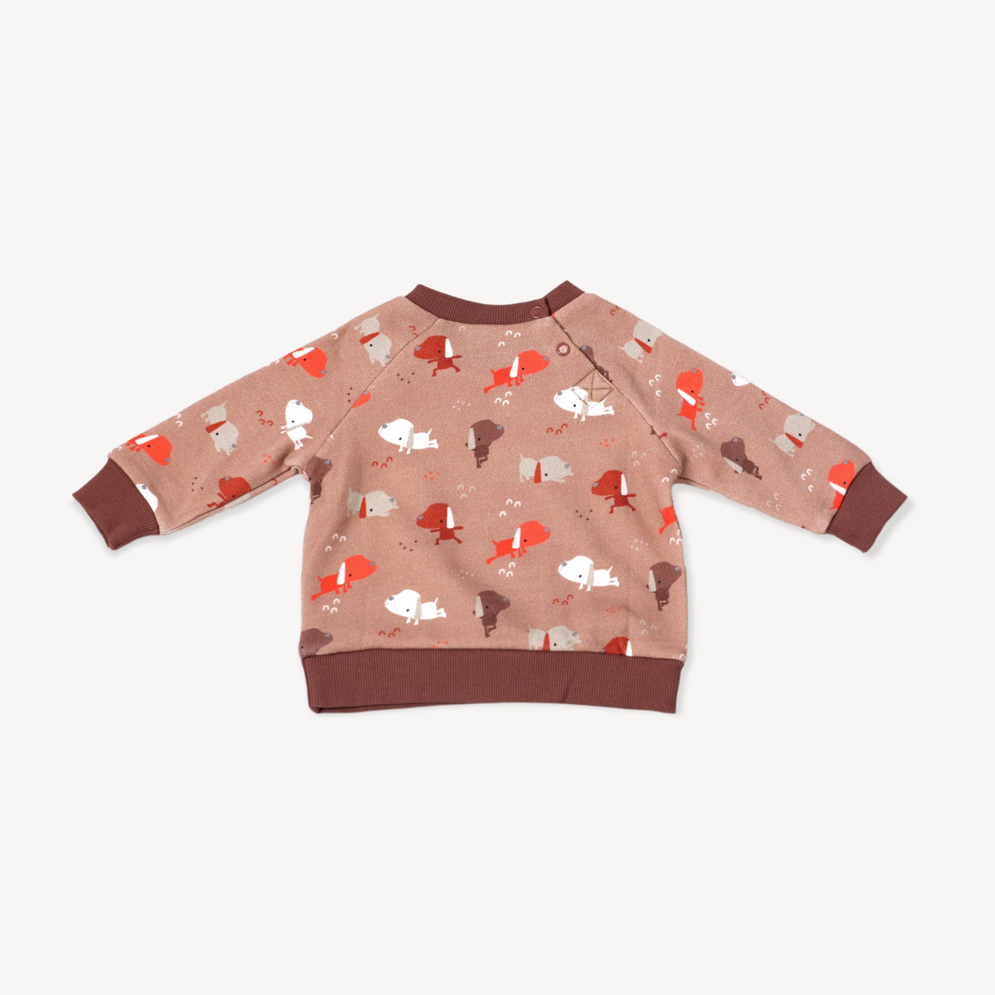 Rust Brown Yoga Dog FLEECE Baby Sweatshirt & Jogger Set -Organic Cotton for wholesale on Faire3