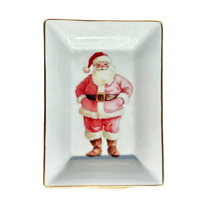 Vassoio Portagioie Retrò di Babbo Natale per le Vacanze di Natale per la vendita all'ingrosso da parte di The French Bee & Co