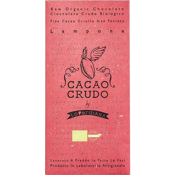 Cacao Crudo 68% Dark Raw Cacao Bar with Raspberries for wholesale by RITROVO