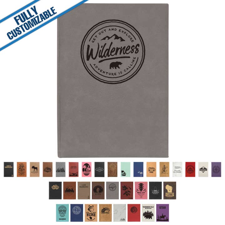 112Pg Engraved LeatheretteSketchbook - Fully Customizable for wholesale by GiftWorksPlus