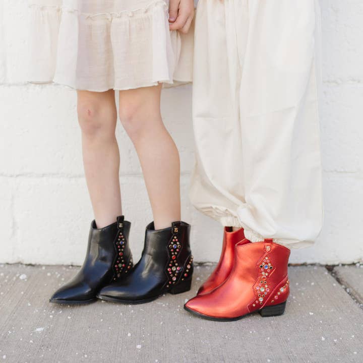 Miss Dallas Gem Western Boot in Red - Kids for wholesale on Faire5
