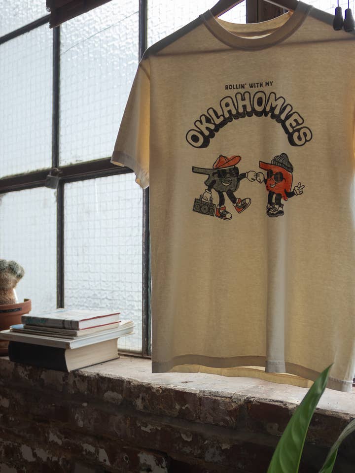 Soft Cream Oklahomies Tee for wholesale on Faire3