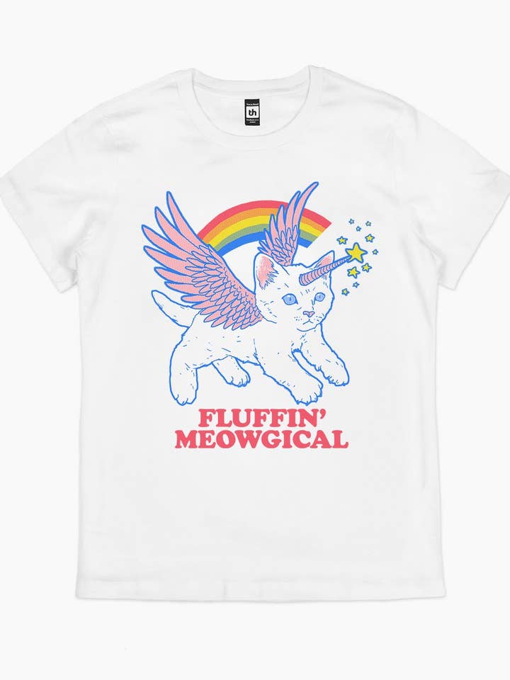 Threadheads - Wholesale Screen printed t-shirt – unisex - Fluffin Meowgical T-Shirt1