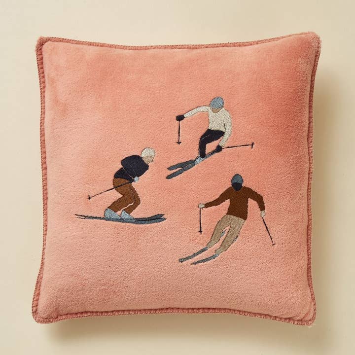 Fleece Cushion Cover Après-ski rose thé for wholesale by Sylvie Thiriez