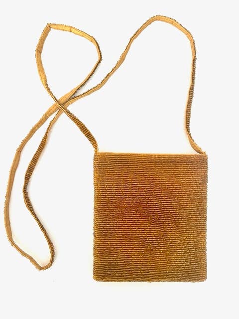 Erik & Mike - Wholesale Crossbody Bag - Women's - Seed Beaded Cross Body both sides Gold Deco Hand sewn1