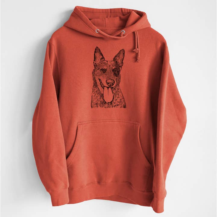 Madison le Blue Heeler - Sweat à capuche en polaire épaisse pour la vente par Inkopious