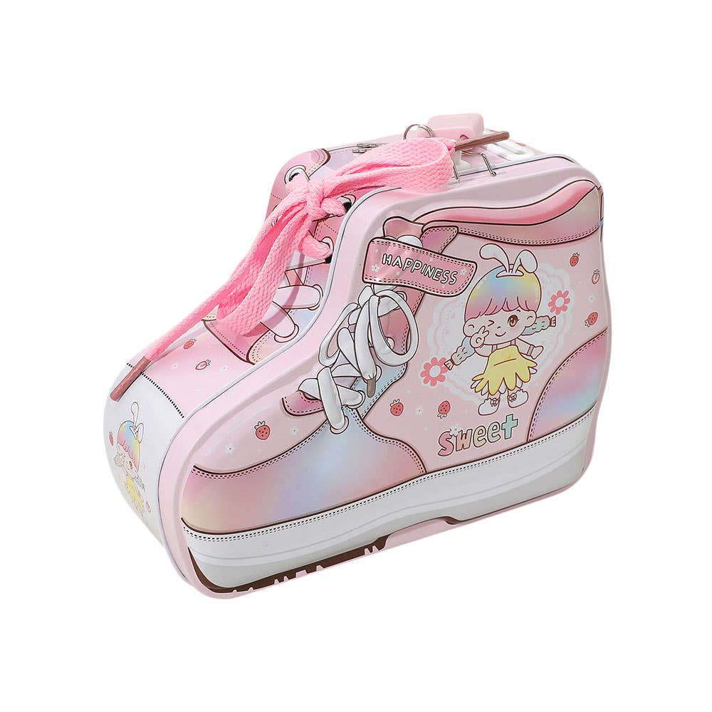 Sensibling Corp. - Wholesale Money/Piggy Bank - Kids & Baby - Space Sneakers Shaped Lockable Tin Case Coin Bank4