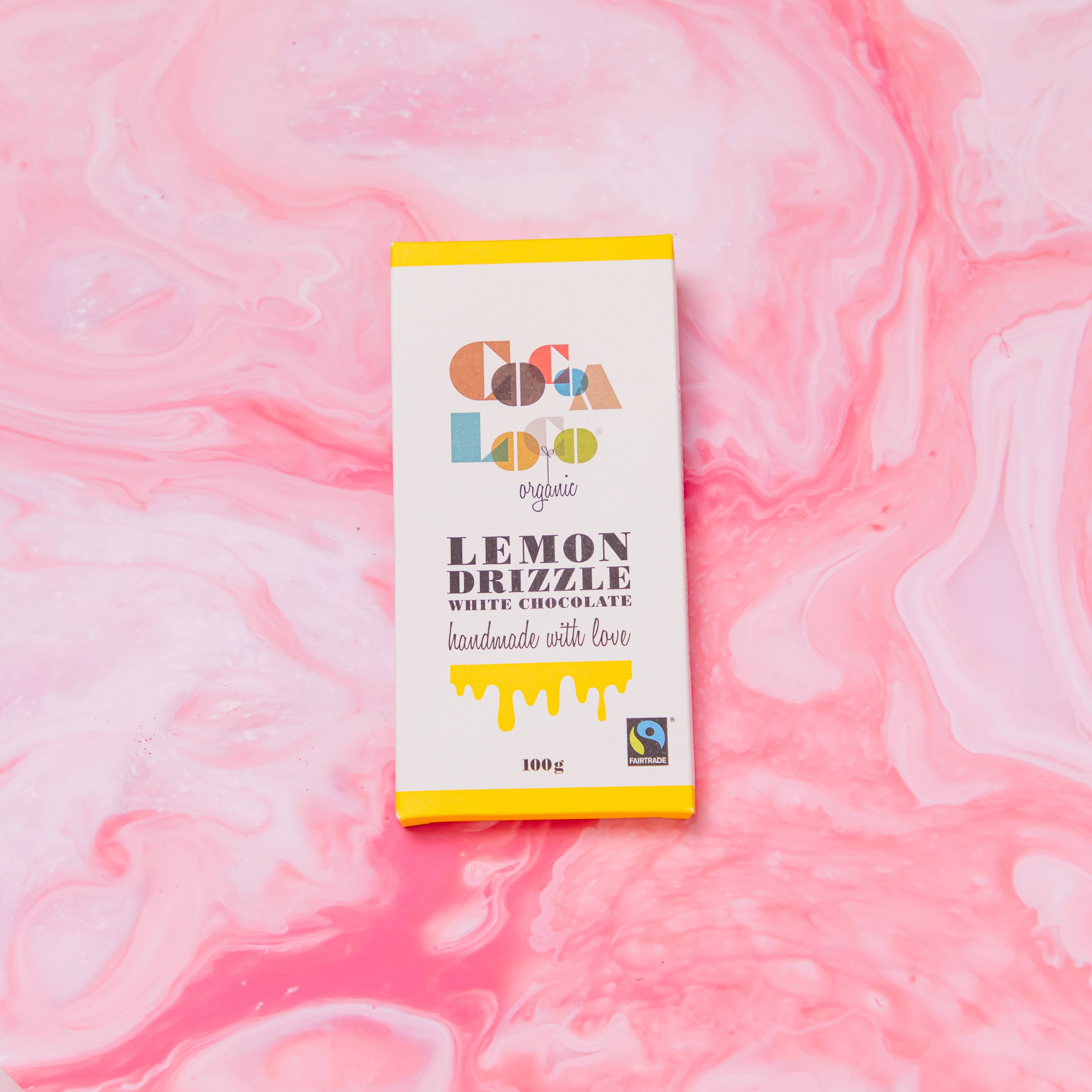Cocoa Loco - Wholesale Chocolate Bar - White Chocolate Lemon Drizzle Bar – 100g1