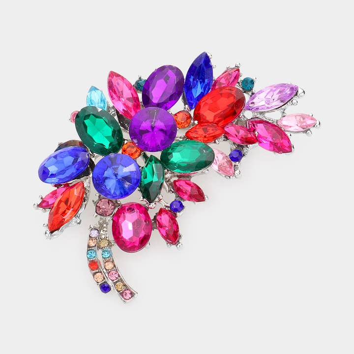Sensibling Corp. - Wholesale Brooch - Glass Crystal Leaf Pin Brooch22