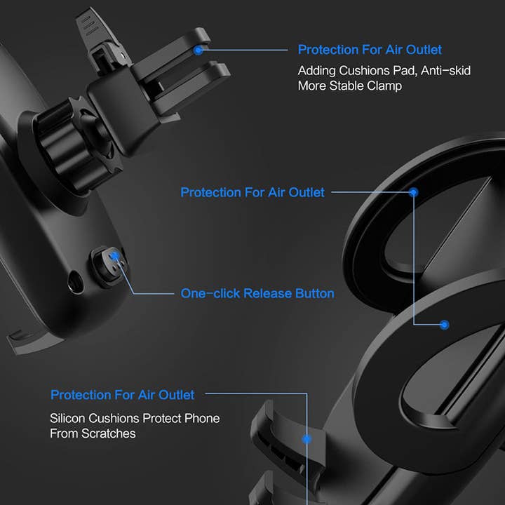 Black Universal Air-Vent Car Mount for Smartphones for wholesale on Faire13