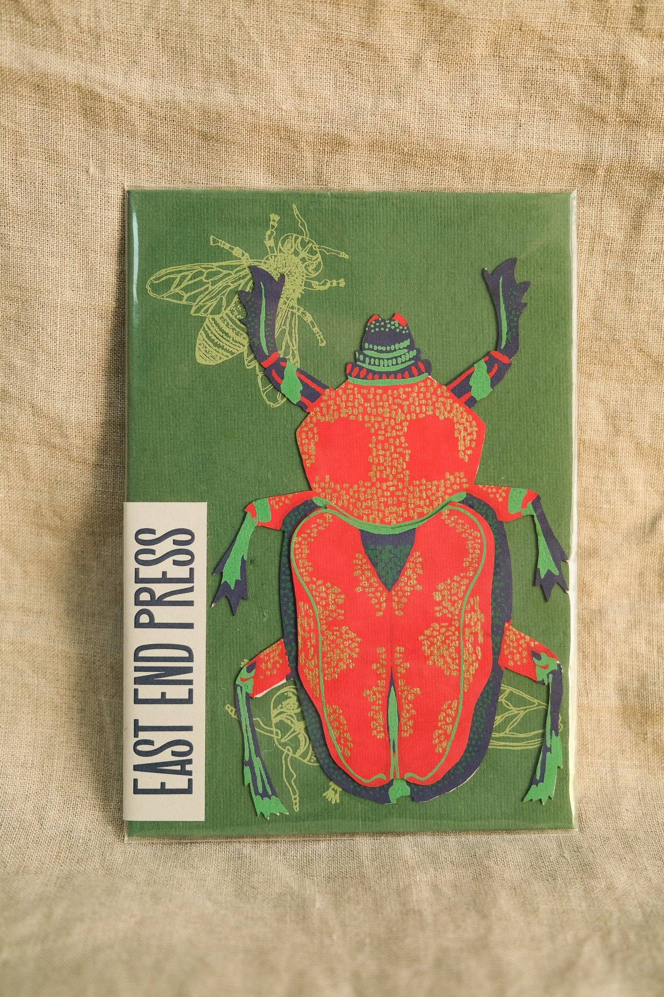 East End Press – Engroshandel Hverdagshilsen kort – Scarab Beetle lykønskningskort1