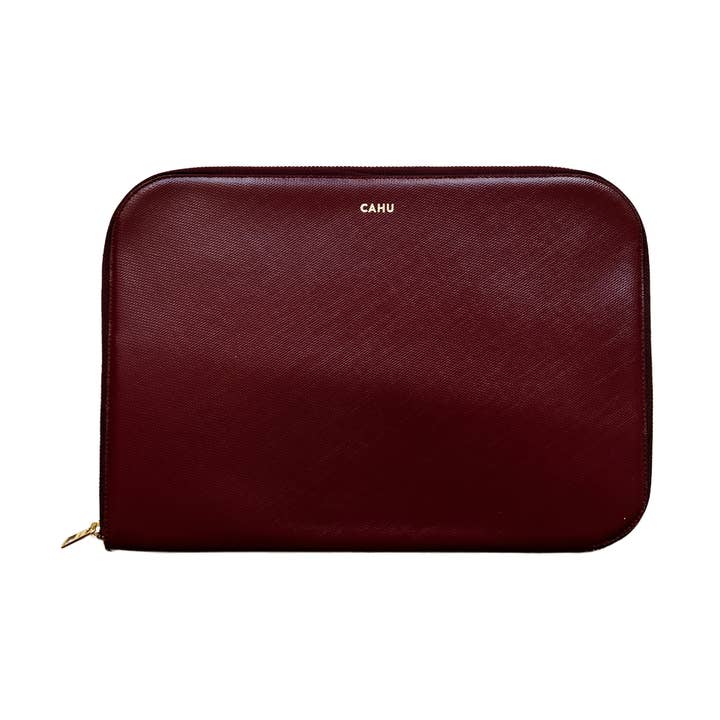 Claude Burgundy pouch for wholesale by Cahu Paris
