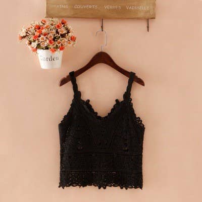 Hope & Sunshine - Wholesale Knit Top - Women's - Boho Lace Crochet Halter Top6