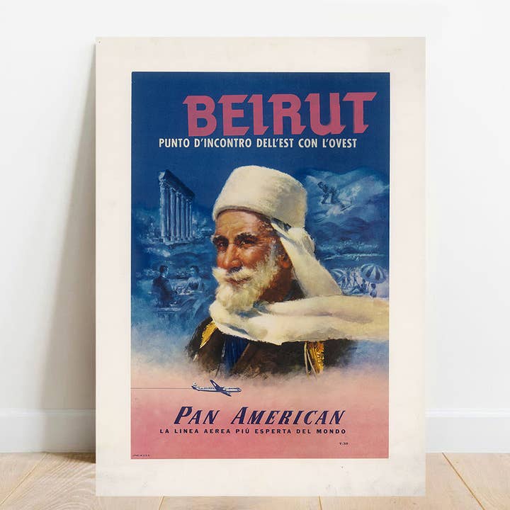 Beirut Panamerikanisches Plakat 1950 für den Großhandel von wallartgallery