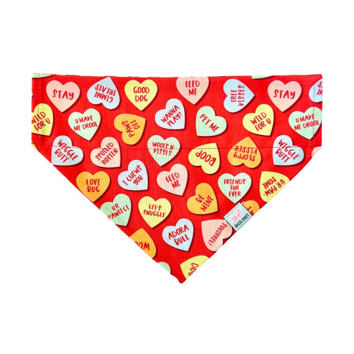 Candy Hearts Bandana for wholesale by Fetch Mart