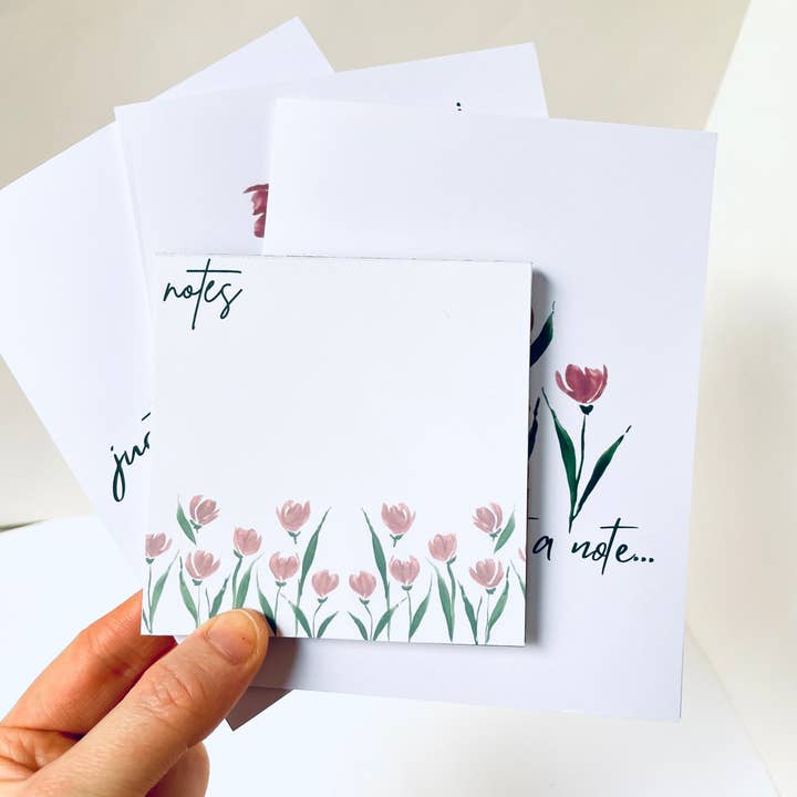 Atelier By Cat - Venta al por mayor Conjunto de papelería y tarjetas - Juego de papelería, blocs de notas y cajas de tarjetas simples con forma de tulipán2